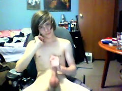 Masturbation and dildo in gay emo ass