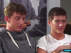 Hot twinks anal rimming with cum in ass