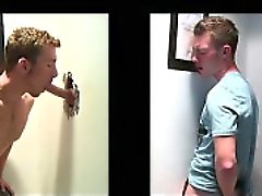 Amateur dude gets cock sucked at gay gloryhole