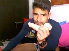 Hot Brazil guy cumming on cam