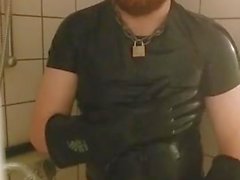 Danish Guy - Rubbercub wanking in shower